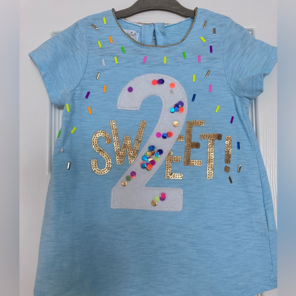 Mud Pie 3rd Birthday Tee with Neon Confetti Accents